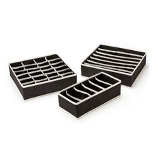 Joeun Living 內衣收納盒3件組, 1套, 黑色