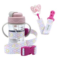 베베아델린 유아용 노리개 젖꼭지 걸이 젖병 홀더, 서클 퍼플, 1개