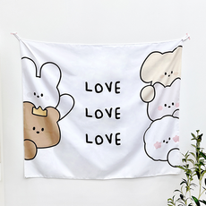 Donna&deco Dona和朋友們 布藝海報, LOVE LOVE LOVE