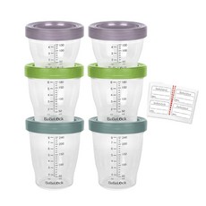 BeBeLock 副食品刻度密封罐 130ml+180ml+240ml, 橄欖綠, 550ml, 2組