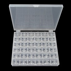 앙플러스 북알 가정용 미싱 보빈 36p 케이스 보관함, 투명, 1개