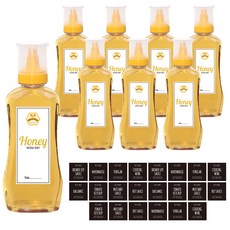 Just Interior 蜂蜜桶 PET 醬汁瓶 8p x 600g + 30 個貼紙套組, 1套