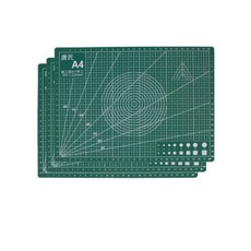 雙面純色切割墊 Q01 3入, 綠色