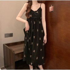 CofV 女款復古棉質連身睡衣