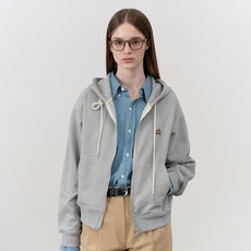 Dunst 皮革徽標拉鍊連帽衫 UDTS4C108