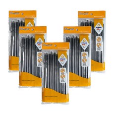 Young Star 黑色伸縮吸管, 50入, 5個