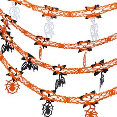 P&B UNITY 立體掛旗4件組, 骷髏, 蝙蝠, 蜘蛛, 南瓜, 1套