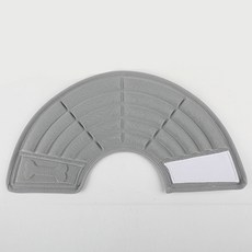 寵物柔軟耐用半圓五角絎縫軟墊頸圈 灰色 L, 0.3公斤, 1個