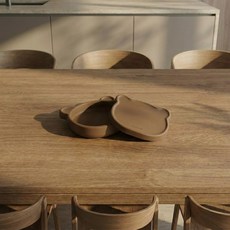 MODU'I BLUEMAMA 幼兒小熊餐盤 + 蓋子組合, 棕色, 1套, 餐盤 + 蓋子