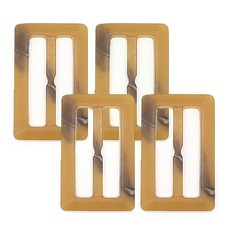 Burberry款 膠木皮帶扣 50mm, 4個, 淺棕色