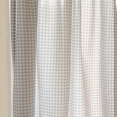 BAZAAR Mono Check 格紋遮蔽簾 2入, 淺灰色