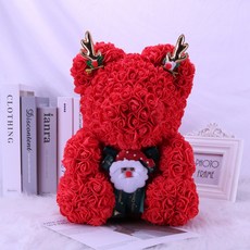 玫瑰熊玩偶 25cm, 紅色