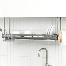 JBJ Reflex 黏貼式鋁製不鏽鋼碗盤瀝水架 800, 單一顏色, 1層