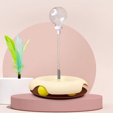 파스텔펫 고양이 투웨이 노즈워크 트랙볼, 브라운, 1개