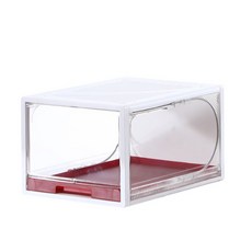 스테디얼 슬라이딩 투명박스, 화이트레드, 1개