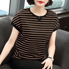 포플러앤씨 여성용 칼론드 스트라이프 티셔츠 P24SMT031004