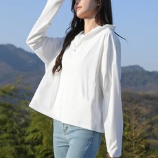 디멜디 여성용 와이드 후드 바람막이 루즈 점퍼