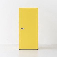 마켓비 리루아 캐비넷 1문 락커 350880 N형, 3단, 옐로우