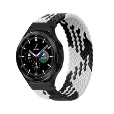 스페이스쉴드 갤럭시워치 브레이드 솔로루프 나일론 스트랩 L 20mm, 화이트블랙