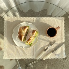 PAPER GARDEN 蕾絲餐墊, 米色, 45 x 30 cm, 1個