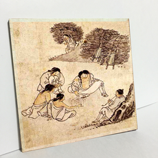 TDP 名畫磁磚 E1 金弘道 Gonu遊戲, 混合色