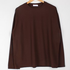 플레이즈 남성용 라운드넥 베이직 루즈 긴팔 티셔츠