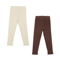 Rainbow Kids 兒童粉彩柔軟蜜桃絨內搭褲2件組