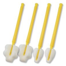 babybear 韓國製造 長款奶瓶刷 寬型 2入 + 迷你 2入 組合, 1套, 黃色