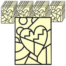 minhwashop 普普風燙金藝術DIY套組 愛心款, 20套