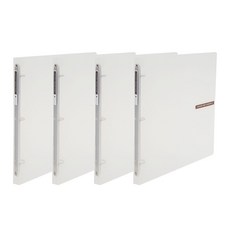 에코청운 칼라칩 미니 O링 바인더 3공 A4, 투명, 4개