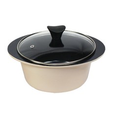 Kitchen-Art IH爐適用雙耳湯鍋, 米色, 20cm