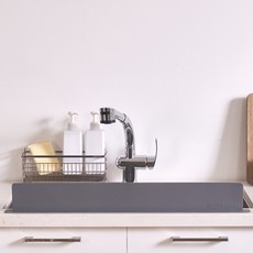 Purecell 優質加寬矽膠水槽擋水板 75 x 9 cm 現代灰, 1個