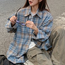 Moirbella 女款Apple寬鬆格紋襯衫