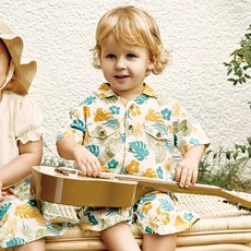 아가방 아동용 통기성 지토트로피칼 상하의 세트 01R333002