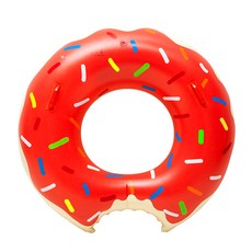 草莓甜甜圈游泳圈115cm, 混色, 1個