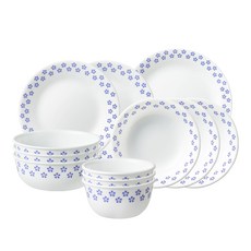 코렐 베리 페리 플라워 원형 3인 홈 식기세트 12p, 혼합색상, 식기 12p, 1세트