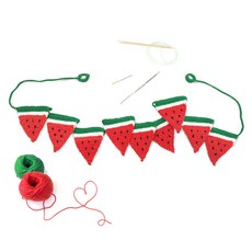 Mellowstory Stationery 西瓜掛旗編織套組, 混合色, 1個