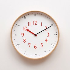 woodrohaus 靜音教學用壁鐘, 紅色數字面板(KARA-3210R)