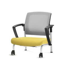 체어포커스 슬라이딩 좌식의자 C530, 블랙(팔걸이) + 그레이(등받이) + 고급 옐로우(방석), 1개