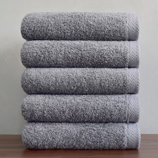 Towelist Forte 40支精梳棉毛巾 200克, 深灰色, 5條