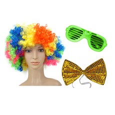 派對彩色捲髮假髮套組, 隨機發貨