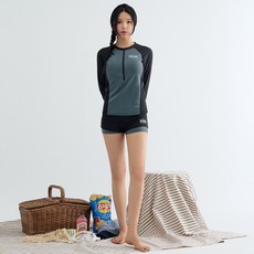 Elsso 半拉鍊長袖短褲緊身褲防磨衣套裝