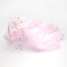 女童款皇冠耳環棉紗巾公主髮箍