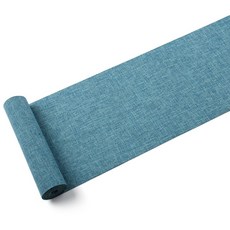 Aihop亞麻防水桌巾, 藍色, 40 x 180 厘米