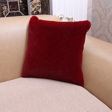 柔軟人造兔毛沙發抱枕套 單面