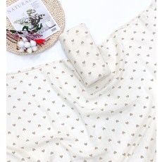 LuxuryBaby 嬰幼兒用雙層竹纖維紗布毯, 愛心