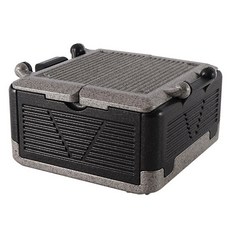 PRAND折疊式EPP FOLDING保冷箱, 黑色+銀色, 28L