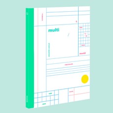 뮤니드 멀티 코넬 라인 그리드 양장노트, MINT, 1개