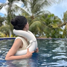 SNEP 成人頸部漂浮圈救生衣, 奶油色