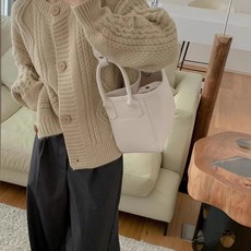 MarketA 女款麻花鋸齒紋針織外套 R